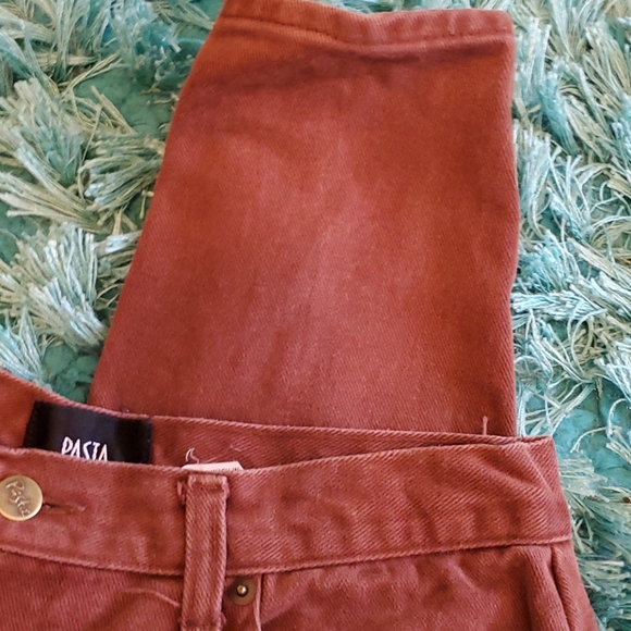 women's pasta high rise mom jeans sz 14 rust color - Picture 3 of 5